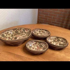 Longaberger Chestnut Basket Set